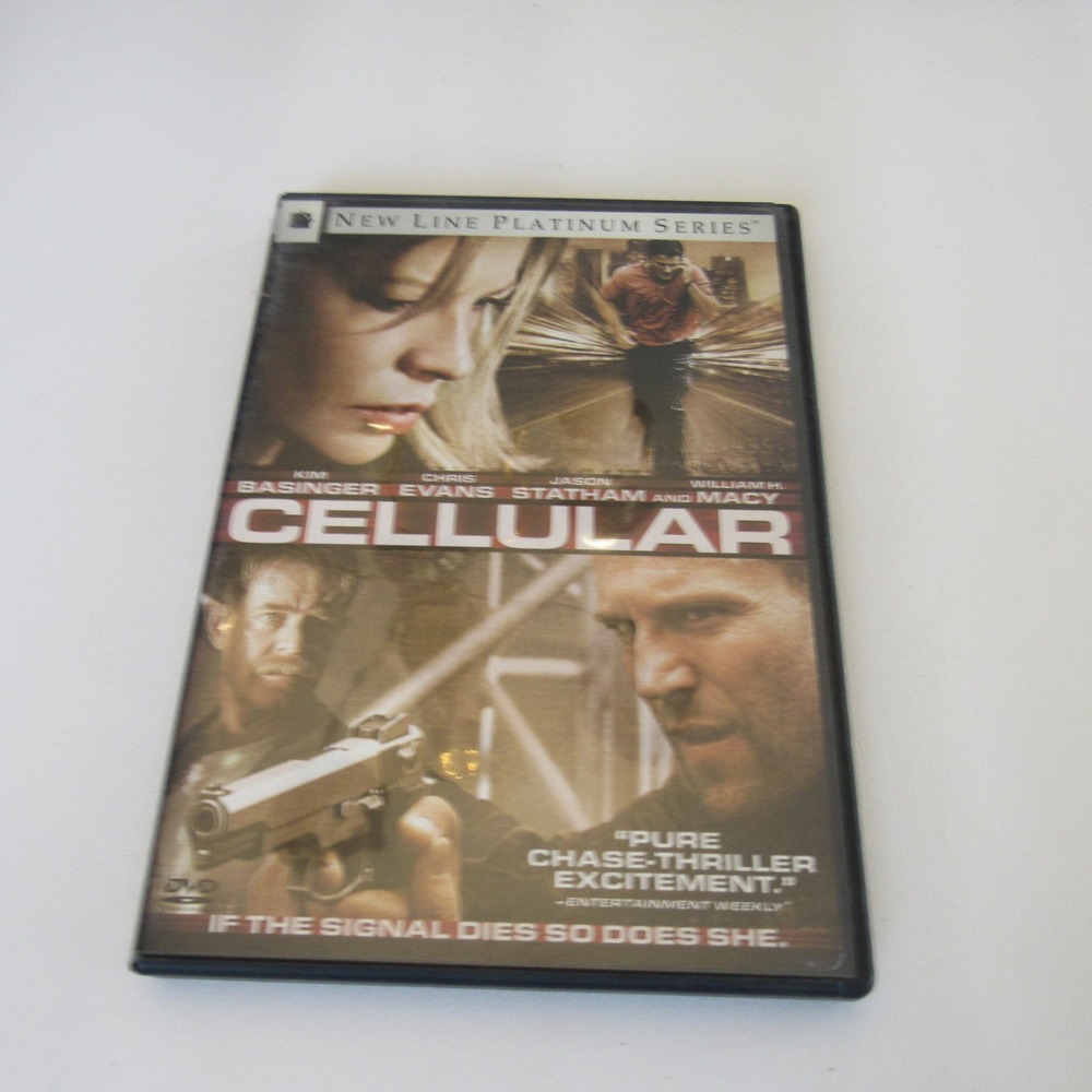 Cellular DVD 2004 New Line Platinum Series Chris Evans Kim Basinger Jason Statha